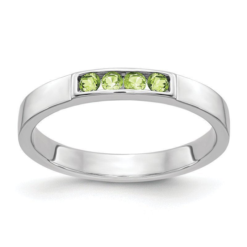 14k White Gold 4-stone Amethyst Band