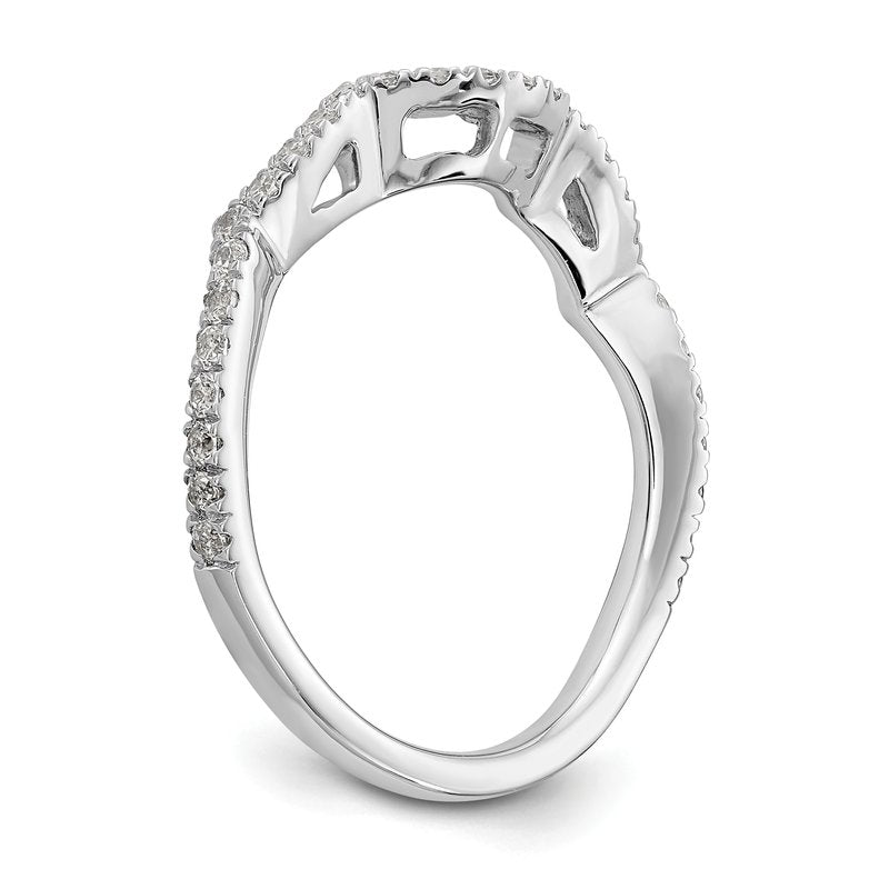 14K White Gold 1/3 carat Lab Grown Diamond VS/SI  D E F  Wedding Band