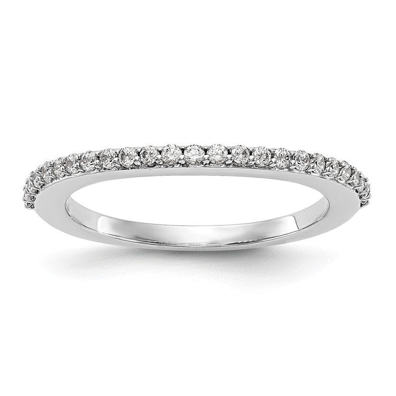 14K White Gold 1/4 carat Lab Grown Diamond VS/SI  D E F  Wedding Band