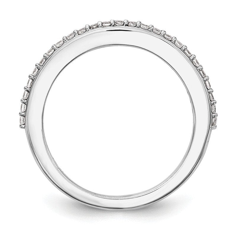 14K White Gold 1/4 carat Lab Grown Diamond VS/SI  D E F  Wedding Band