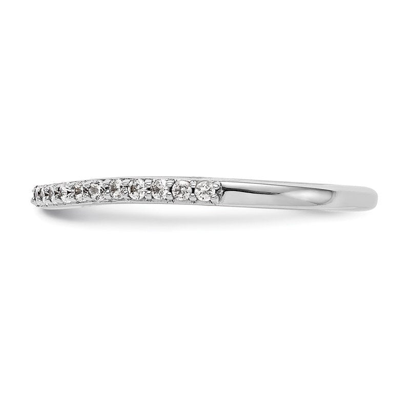 14K White Gold 1/4 carat Lab Grown Diamond VS/SI  D E F  Wedding Band