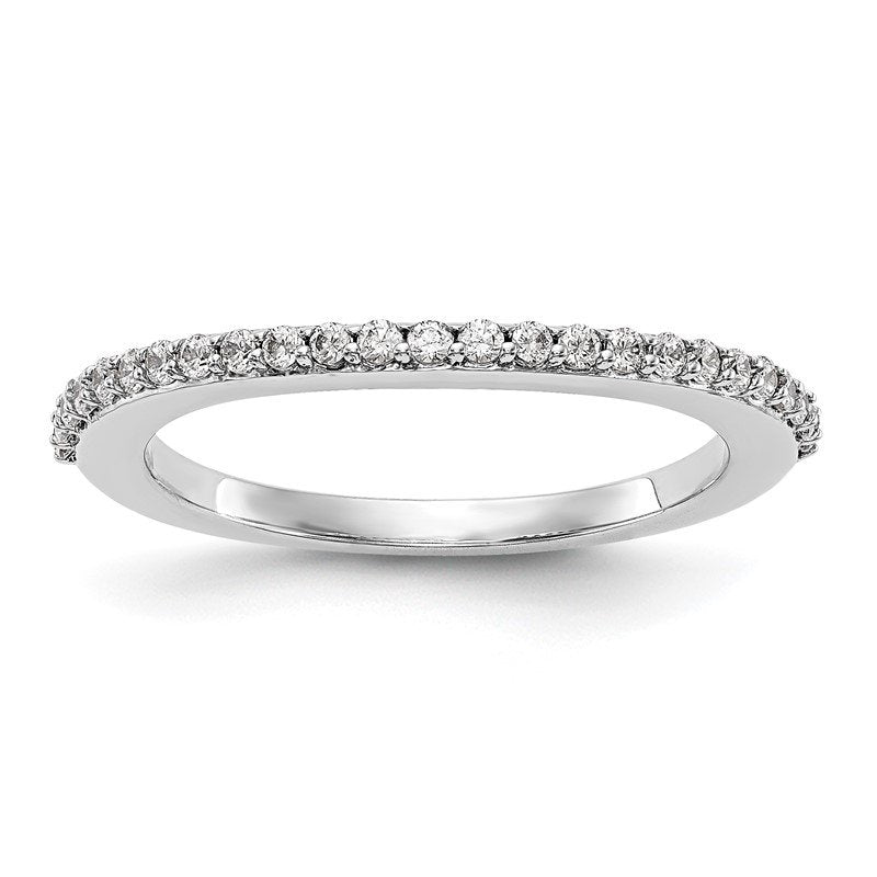14K White Gold 1/4 carat Lab Grown Diamond VS/SI  D E F  Wedding Band