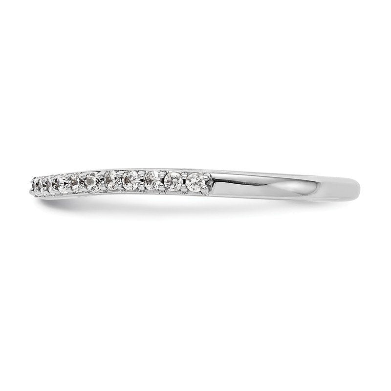 14K White Gold 1/4 carat Lab Grown Diamond VS/SI  D E F  Wedding Band