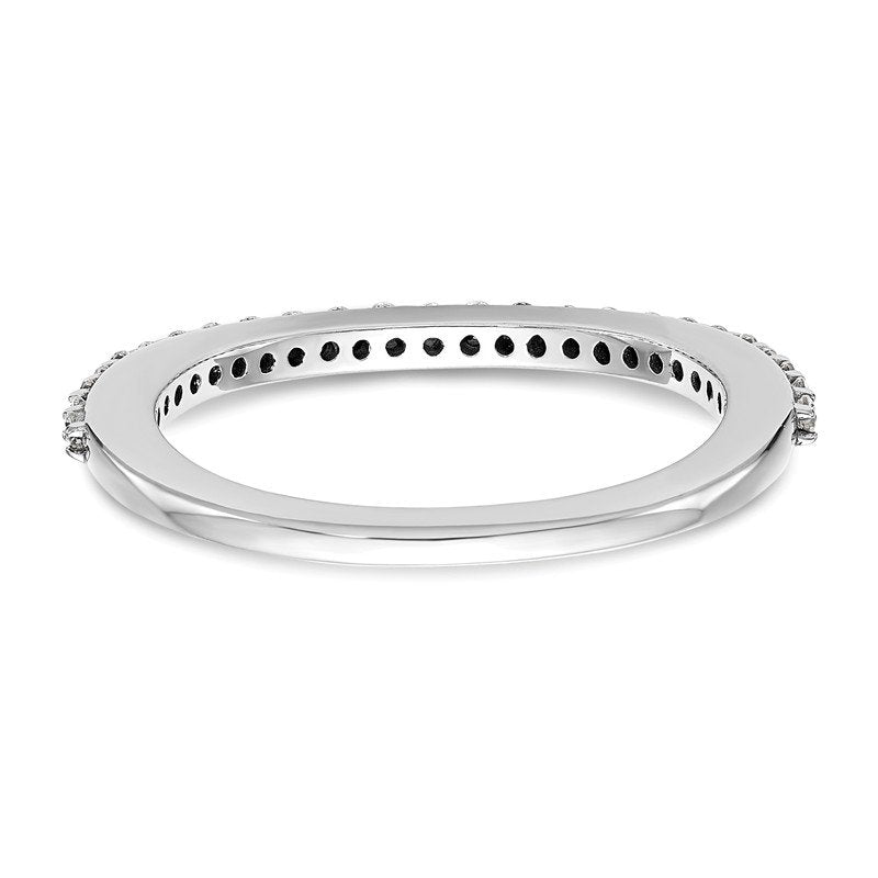 14K White Gold 1/4 carat Lab Grown Diamond VS/SI  D E F  Wedding Band