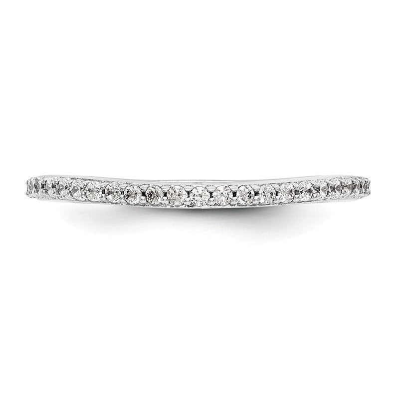 14K White Gold 1/4 carat Lab Grown Diamond VS/SI  D E F  Wedding Band