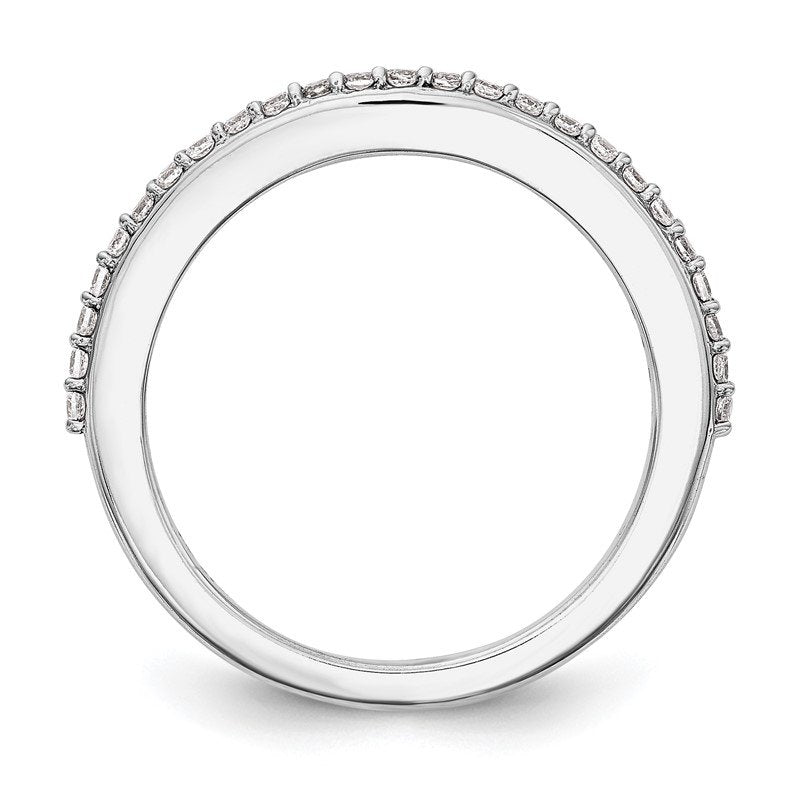 14K White Gold 1/4 carat Lab Grown Diamond VS/SI  D E F  Wedding Band