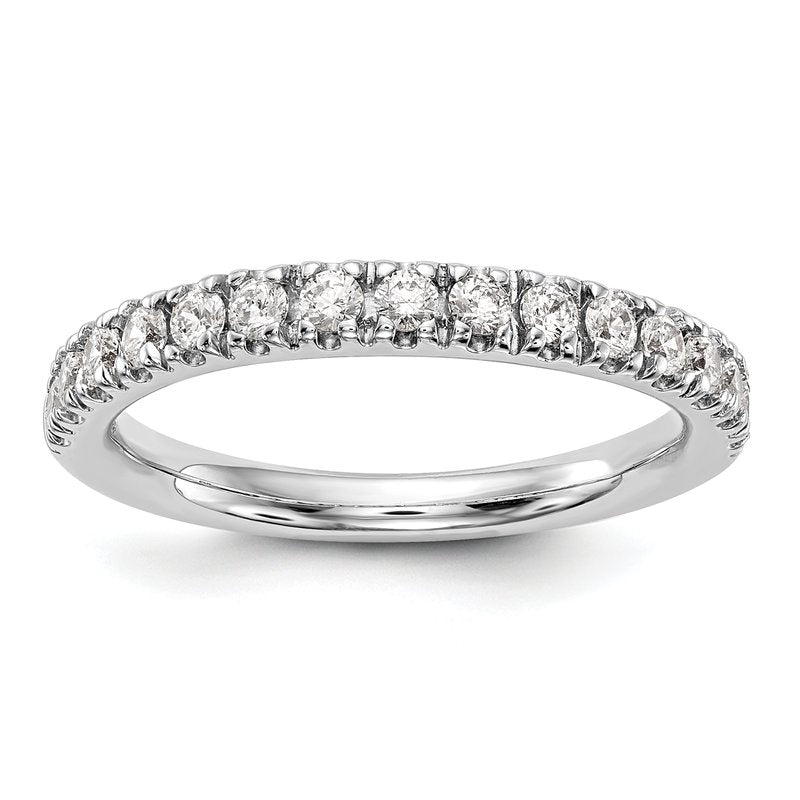 14K White Gold 1/4 carat Lab Grown Diamond VS+ F+ Complete Wedding Band
