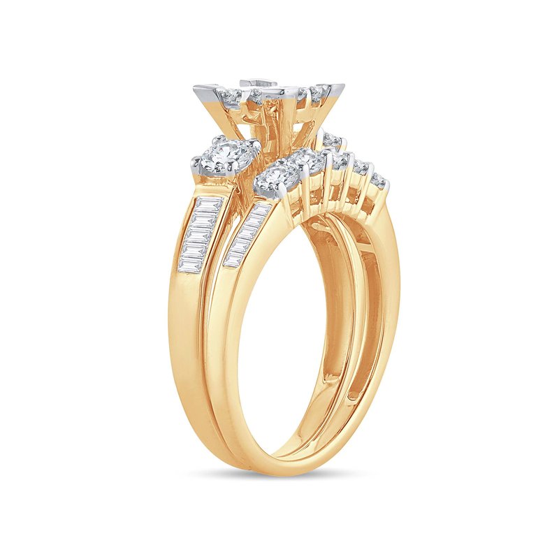 14K  1.50 Ct  Princess Cut Diamond  Bridal  Ring