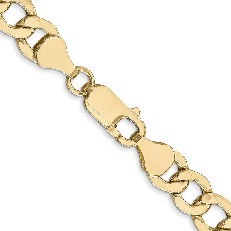 14K 7mm Semi-Solid Curb Link Chain