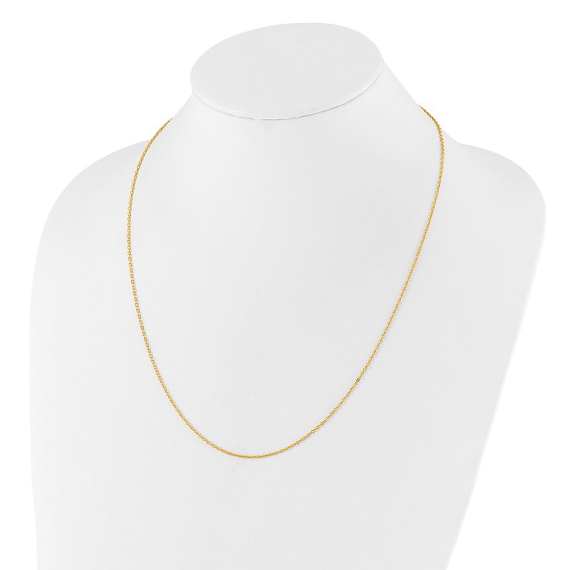 Sterling Silver Gold-plated Adjustable 1.4mm Cable Chain
