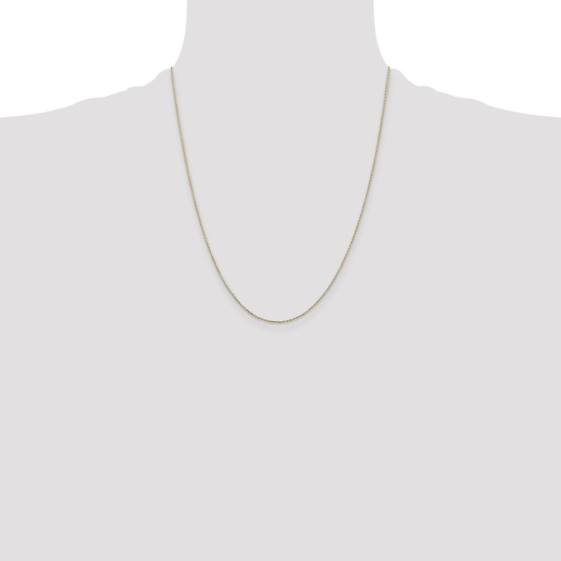 14K 14 inch .8mm Diamond-cut Cable with Lobster Clasp Chain