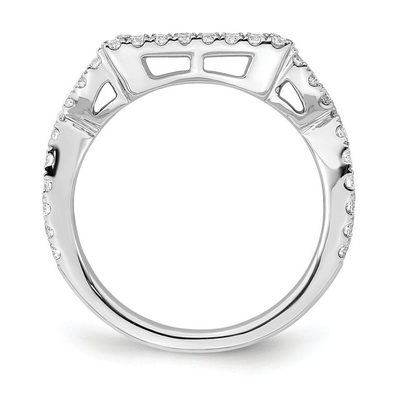 14K White Gold 1/2 carat Lab Grown Diamond VS/SI  D E F  Wedding Band