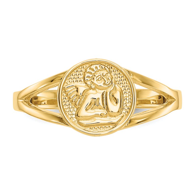 14k Polished Angel Ring