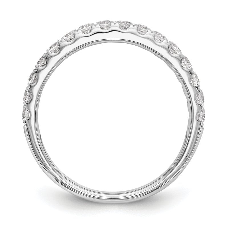 14K White Gold 1/2 carat Lab Grown Diamond VS+ F+ Complete Wedding Band