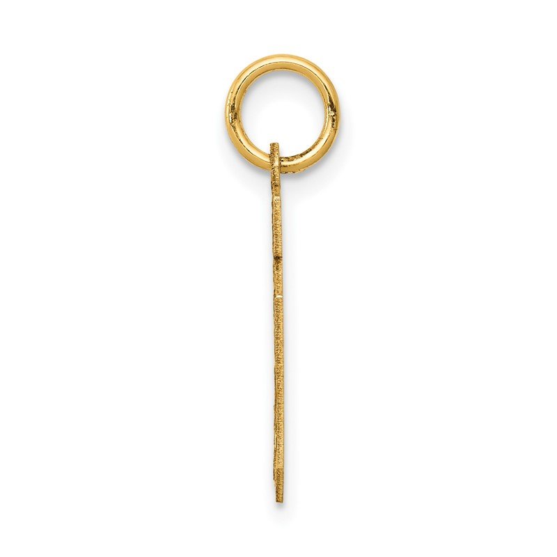 14k Small Satin Number 10 Charm