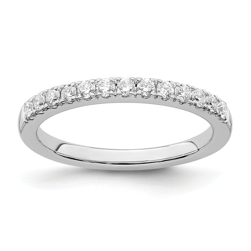 14K White Gold 1/5 carat Lab Grown Diamond VS+ F+ Complete Wedding Band