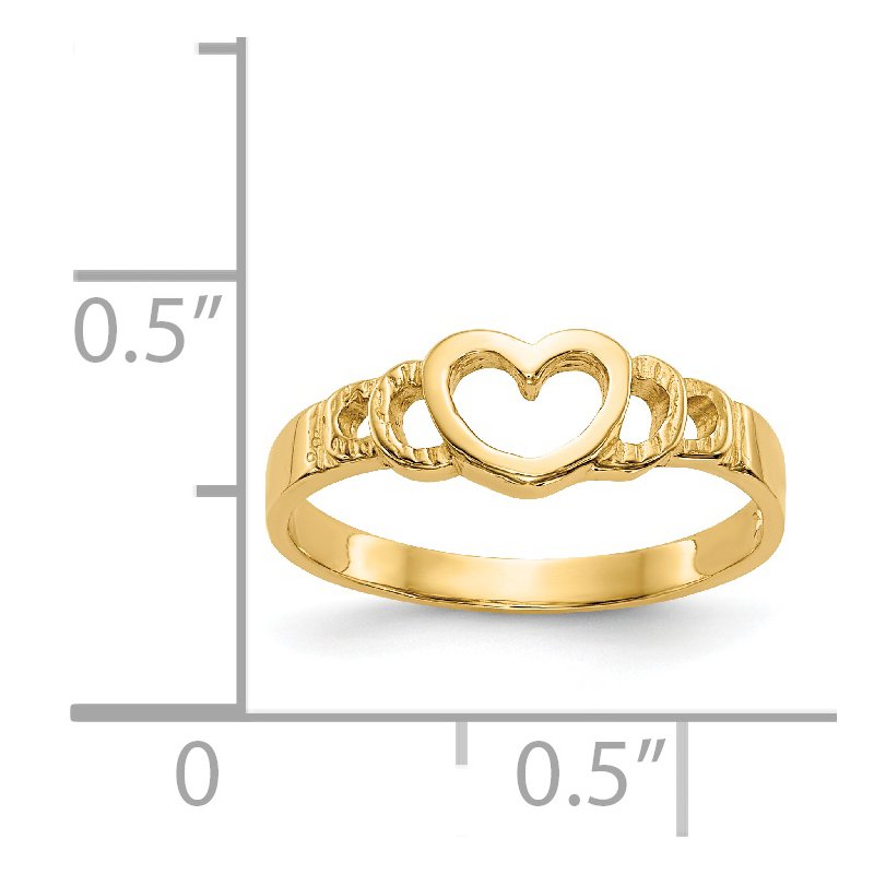 14k Heart Baby Ring