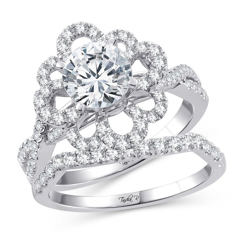 14K 0.76Ct Diam Semi Mount Ring