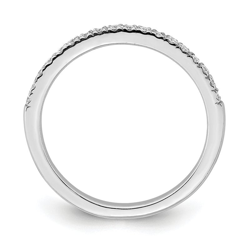 14K White Gold 1/5 carat Lab Grown Diamond VS+ F+ Complete Wedding Band