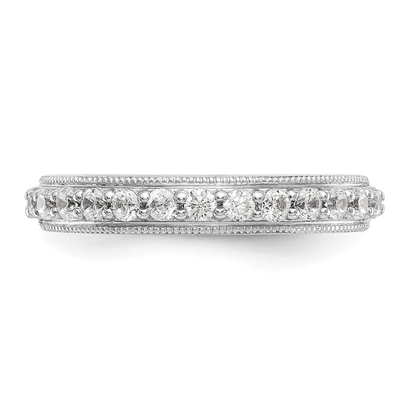 14K White Gold 1/2 carat Lab Grown Diamond VS/SI  D E F  Wedding Band