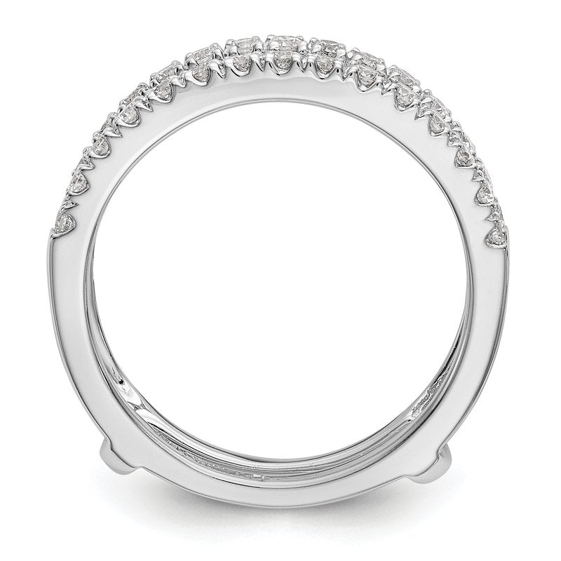 14K White Gold 1/2 carat Lab Grown Diamond VS+ F+ Complete Ring Guard