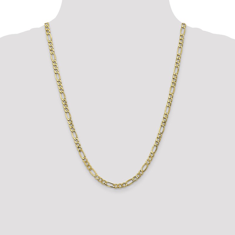 10K 5.35mm Semi-Solid Figaro Chain
