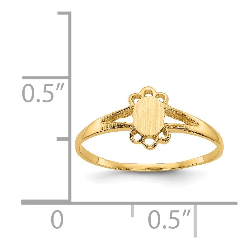 14k Childs Fancy Signet Ring