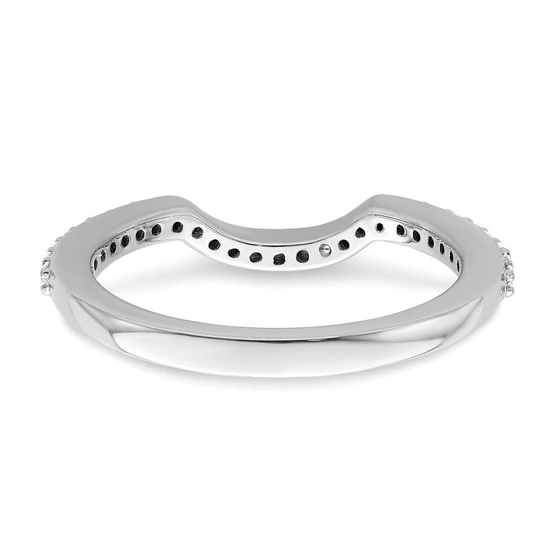 14K White Gold 1/4 carat Lab Grown Diamond VS/SI  D E F  Wedding Band