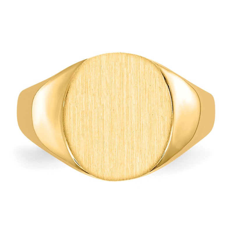 14k 10.0x11.5mm Closed Back Signet Ring
