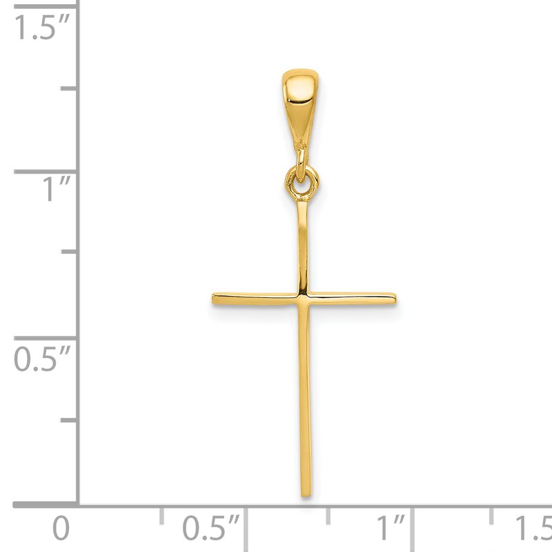 14k Polished Cross Pendant