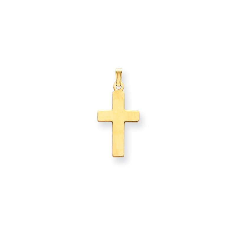 14K Polished Cross Charm