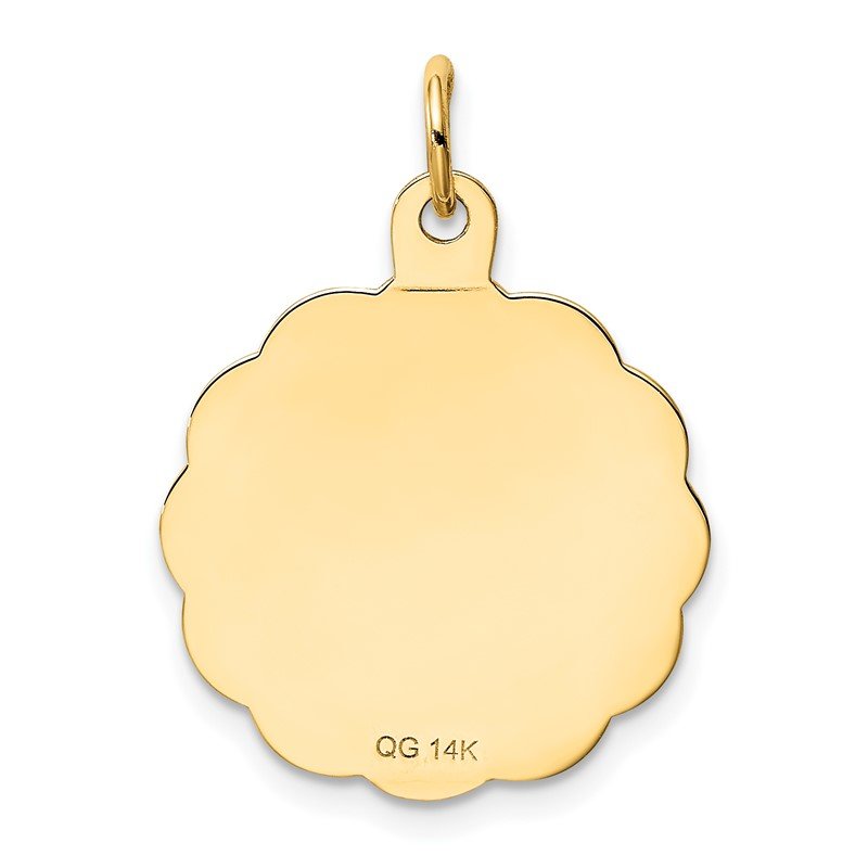 14k 25th ANNIVERSARY 20mm Engravable Disc Charm