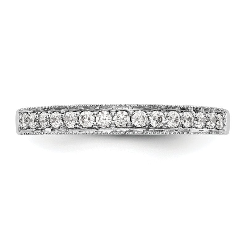 14K White Gold 1/4 carat Lab Grown Diamond VS+ F+ Complete Wedding Band