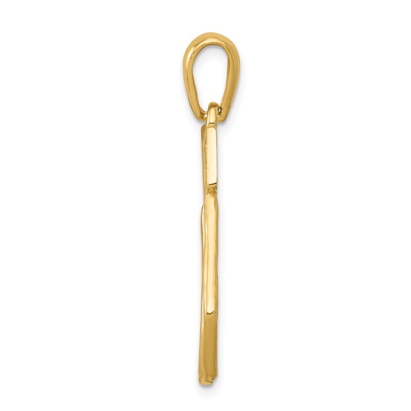 14k Large Filigree Chai Pendant