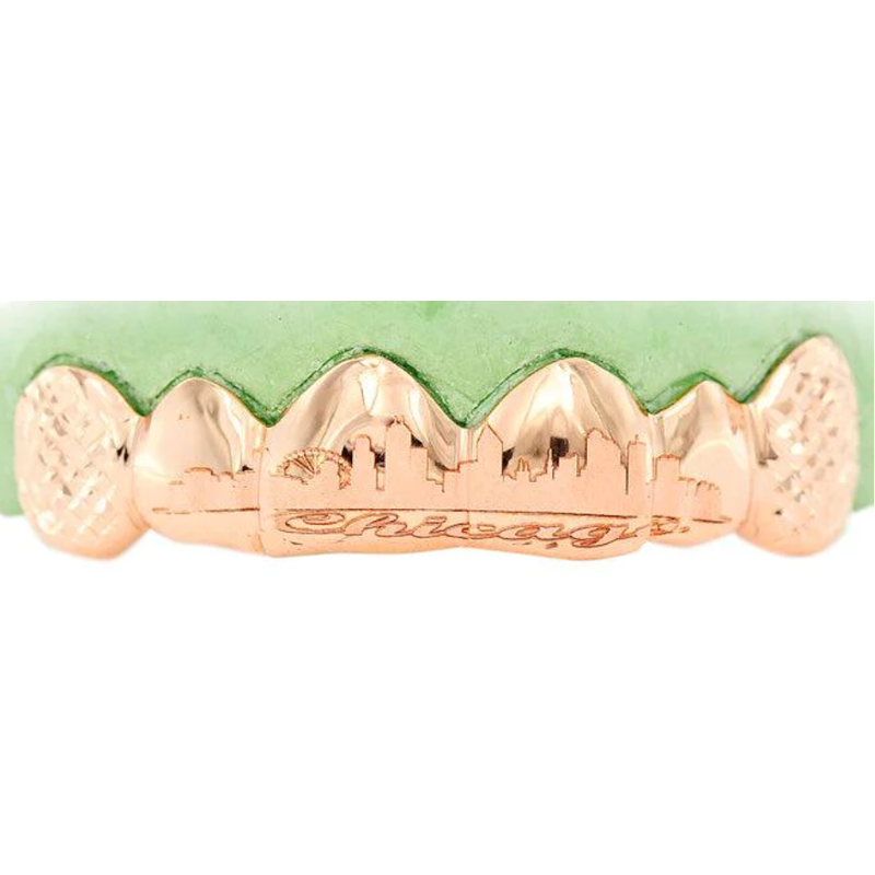 rose gold skyline engraved grill