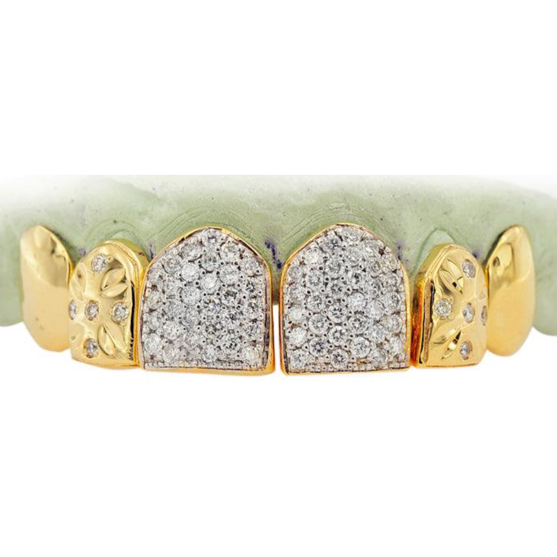 Individual custom diamond 6 teeth grill