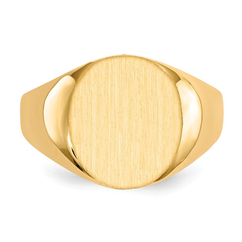 14k 13.0x14.0mm Closed Back Mens Signet Ring