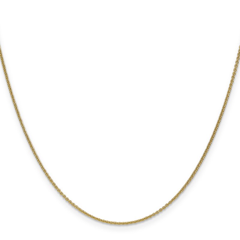 18K 18 inch 1.15mm Diamond-cut Cable with Fancy Lobster Clasp Chain