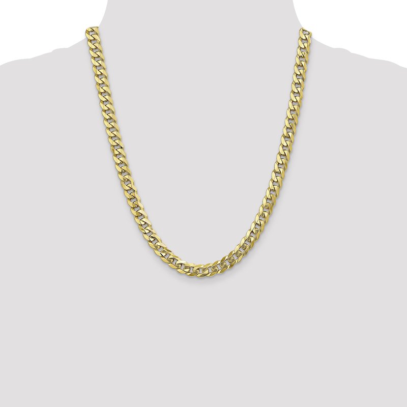 10K 8mm Flat Beveled Curb Chain