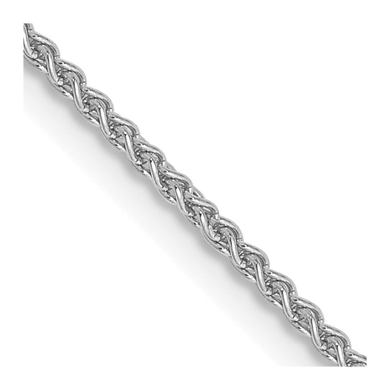 14K White Gold 10 inch 1.25mm Spiga with Lobster Clasp Anklet