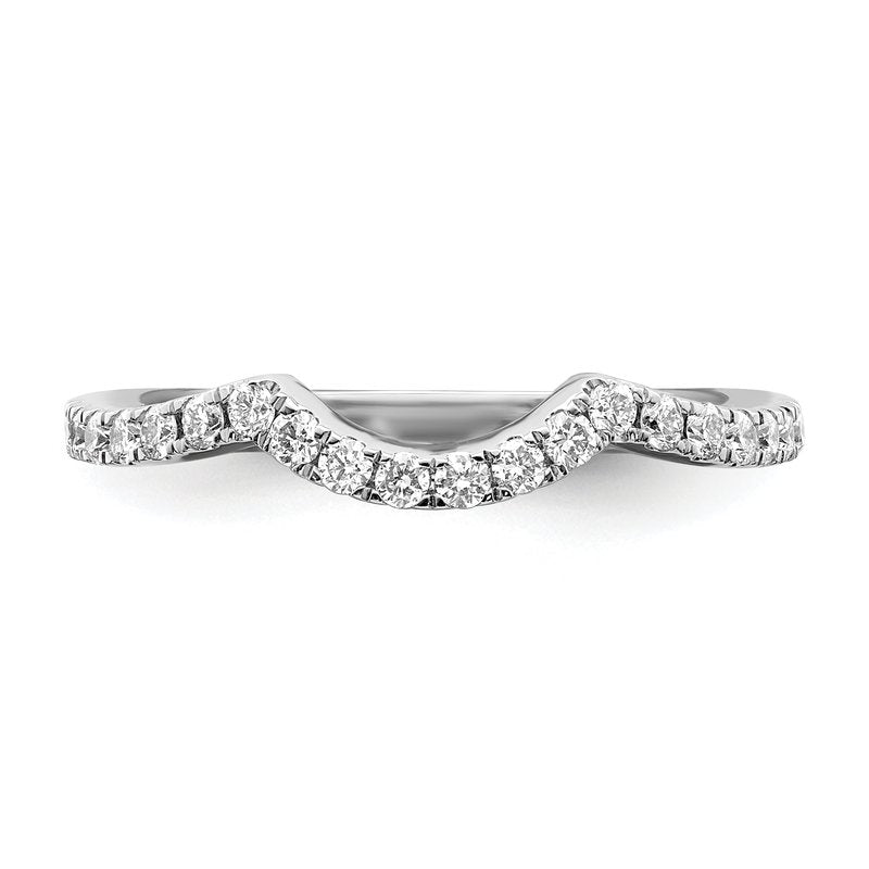 14K White Gold 1/4 carat Lab Grown Diamond VS/SI  D E F  Wedding Band