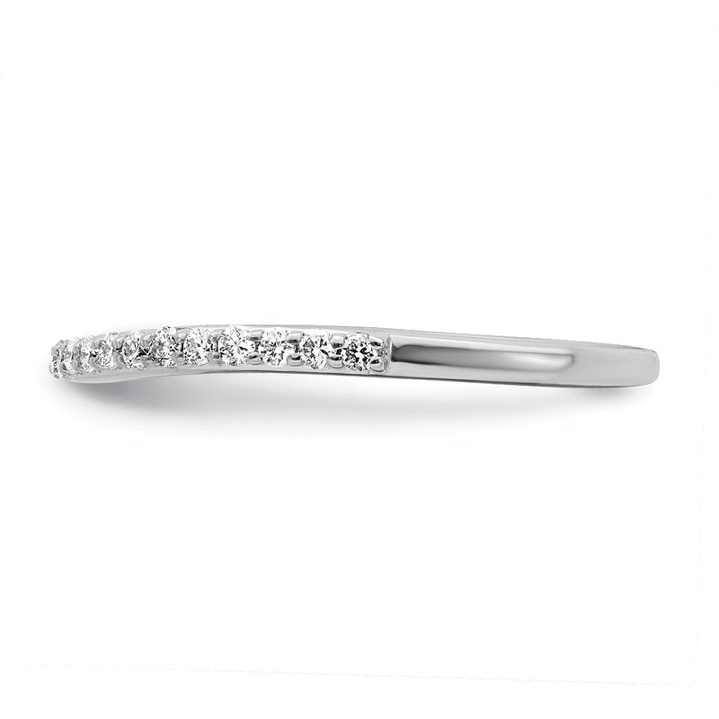 14K White Gold 1/4 carat Lab Grown Diamond VS/SI  D E F  Wedding Band