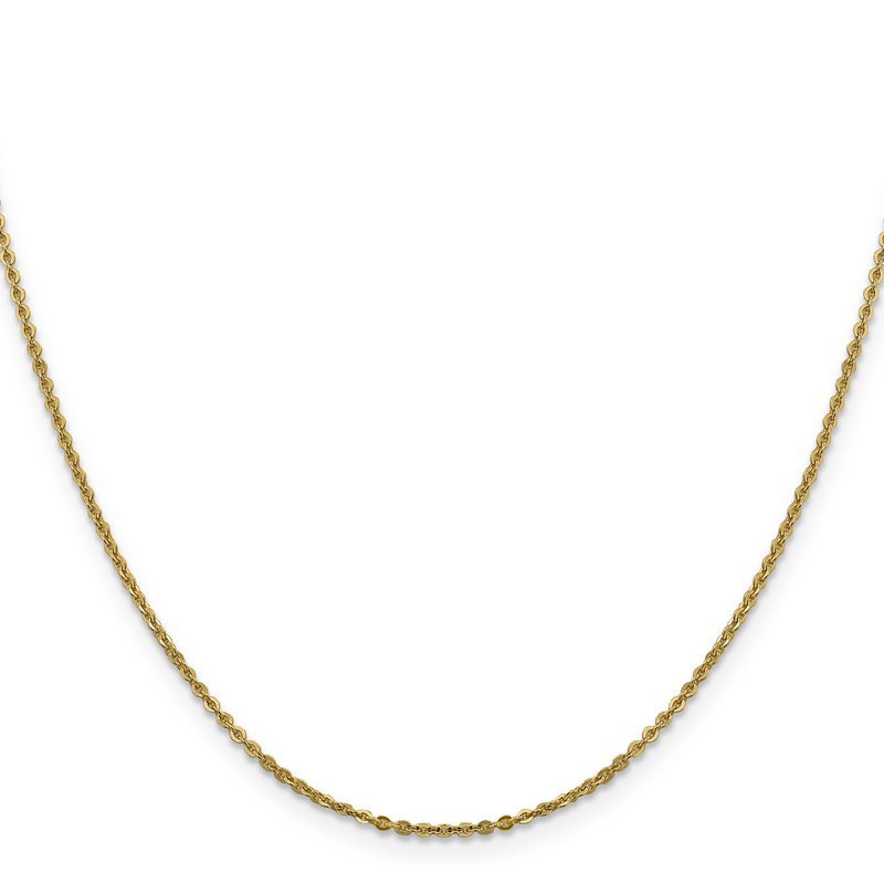 14K 1.7mm Flat Cable Chain