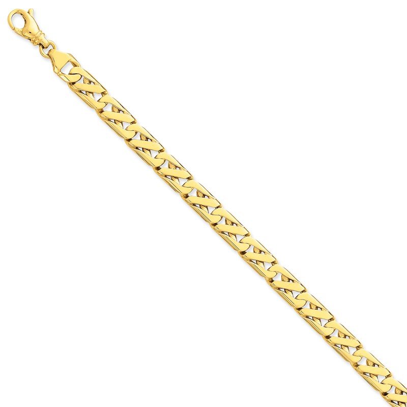 14K 20 inch 7.9mm Hand Polished Fancy Link with Fancy Lobster Clasp Chain