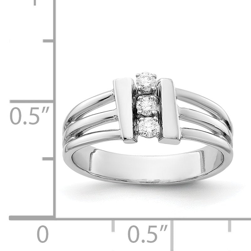 14k White Gold A Diamond ring
