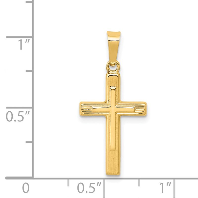 14k Polished Latin Cross Pendant