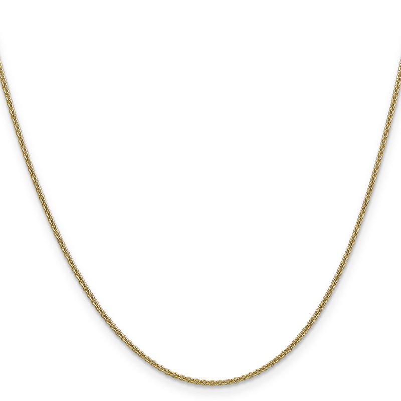 14K 10 inch 1.4mm Round Open Link Cable with Lobster Clasp Anklet