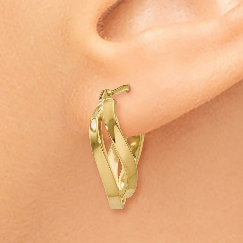 14k Twisted Hoop Earrings