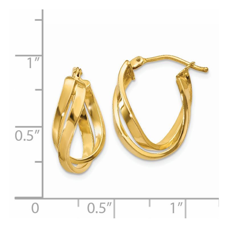 14k Twisted Hoop Earrings