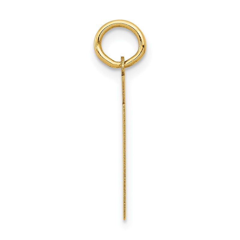 14k Small Polished Number 61 Charm